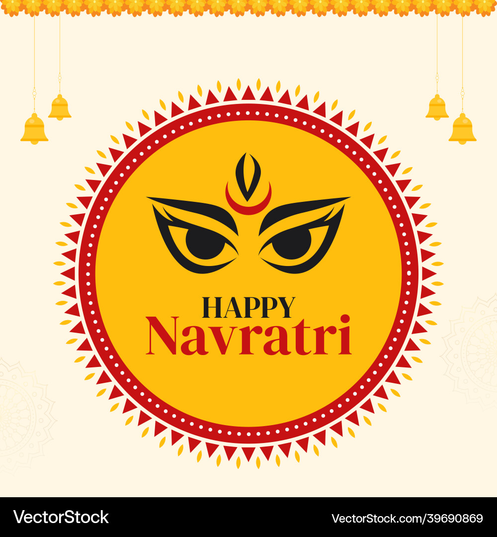 Banner design of happy navratri Banner design of happy navratri vector image