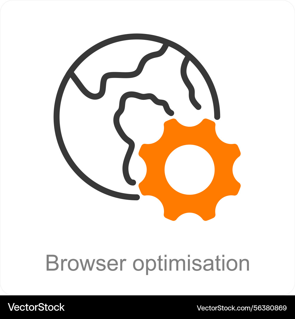 Browser optimisation icon concept Vector Image