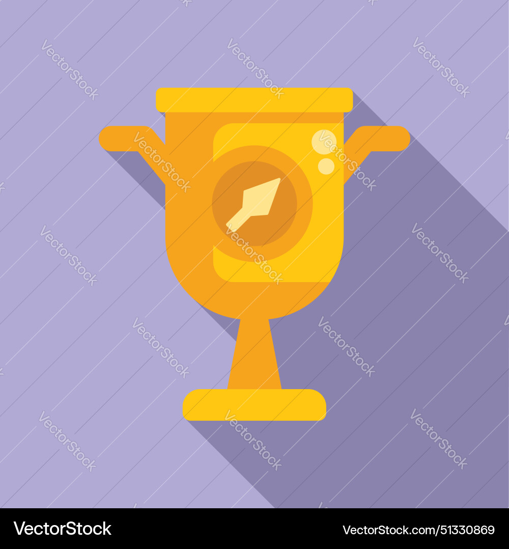 Cartoon trophy with star emblem Royalty Free Vector Image