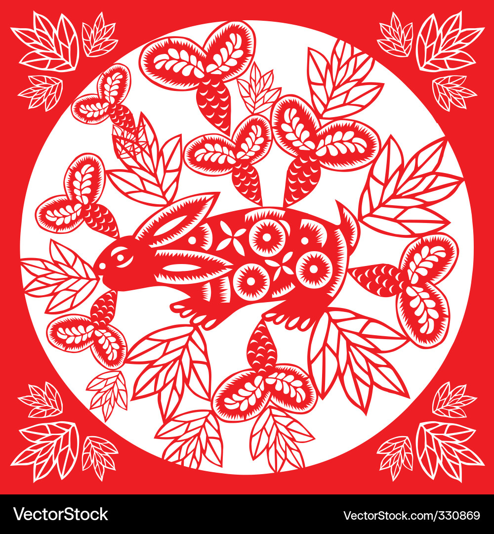 Chinese new year rabbit Vector Image