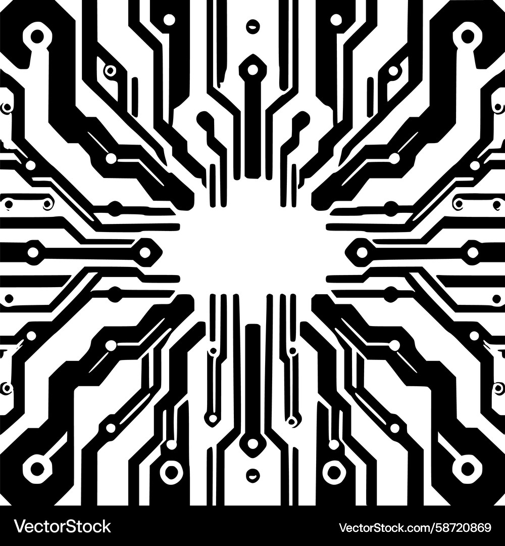 Circuit board pattern overlay Vector Image