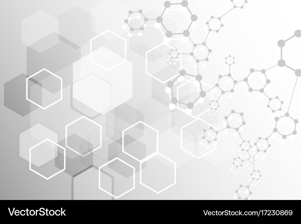Geometric abstract background with connected line vector image
