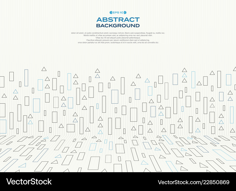 Geometric Abstract Pattern - Triangles & Squares vector image