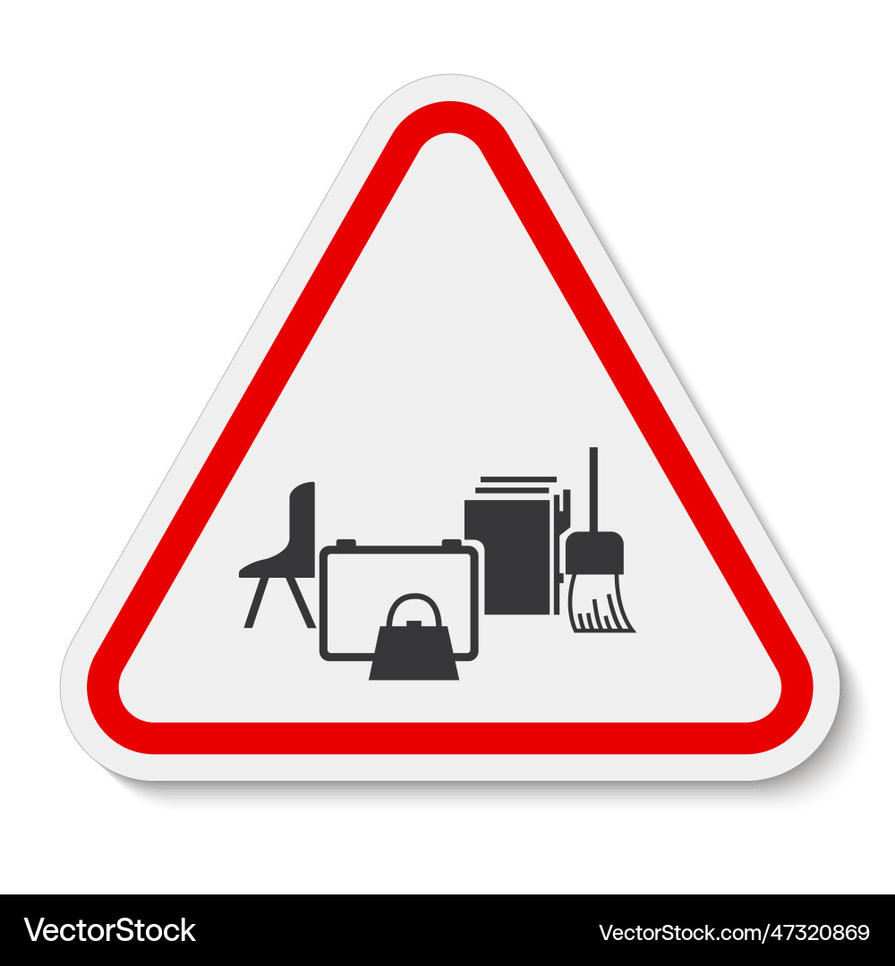 Keep area clear symbol sign isolate on white Keep area clear symbol sign isolate on white vector image
