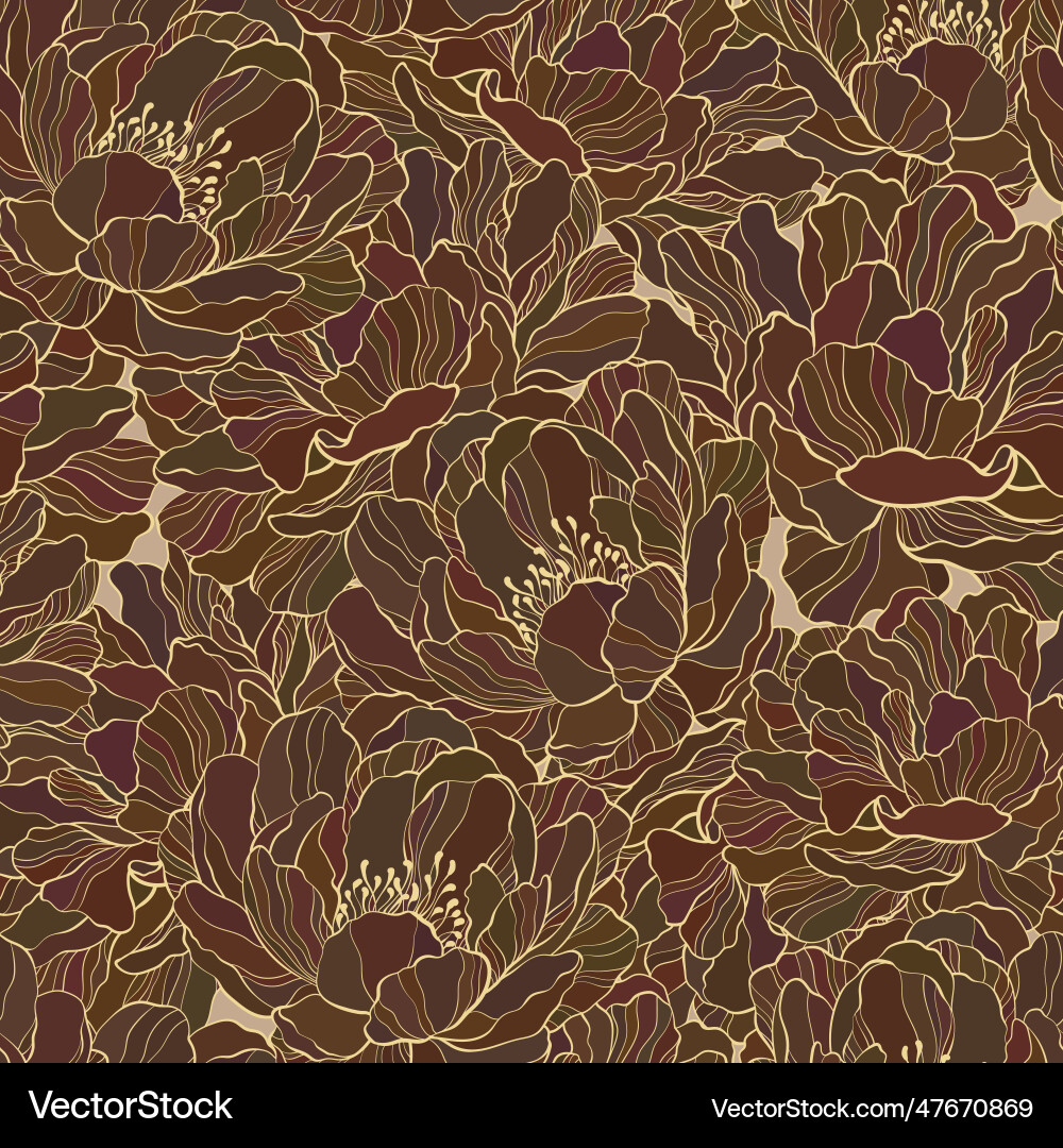 Linie Kunst Muster Design mit Pfingstblume Linie Kunst Muster Design mit Pfingstblume vektorbild