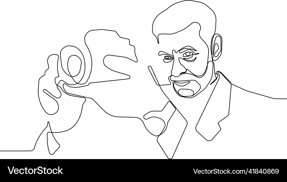 Man taking photo character with camera Vector Image