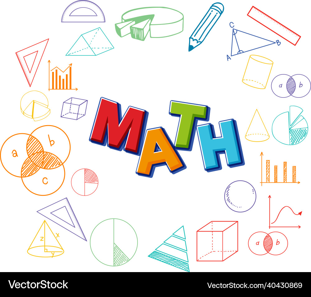 Mathematics font icon with formula Vector Image