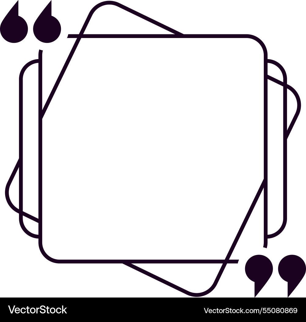 Minimalist quote frame featuring overlapping Minimalist quote frame featuring overlapping vector image