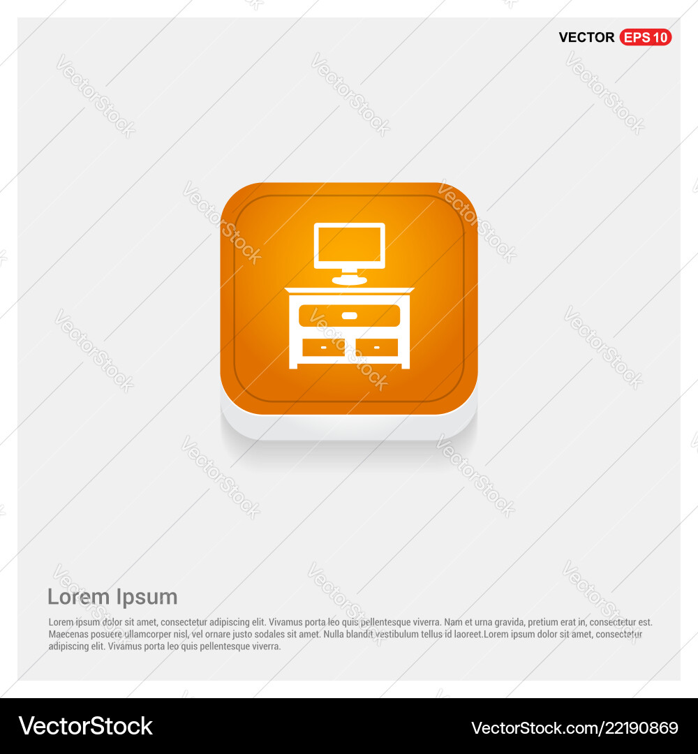 Modern Computer Table Icon vector image
