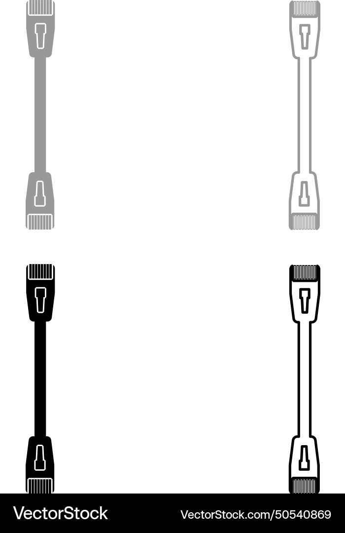 Patch cable path cord ethernet technology rj45 vector image
