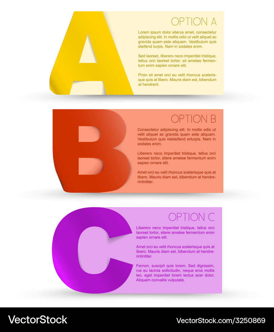 Progress background with three steps vector image
