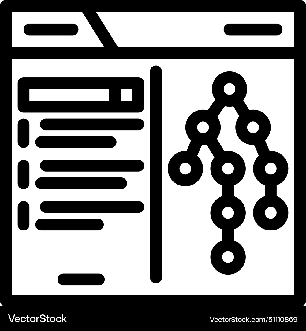 Search algorithm seo line icon Vector Image