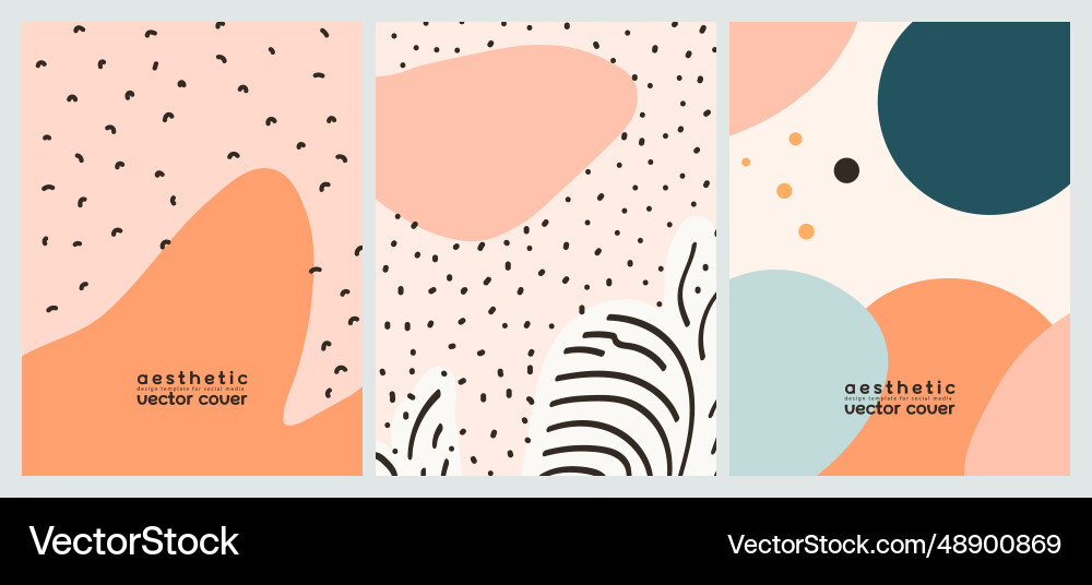 Set abstract minimalist background with simple vector image