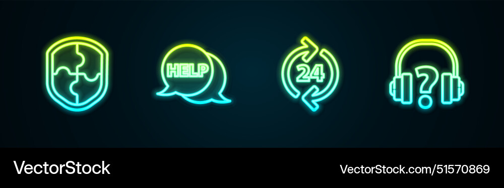 Set line shield speech bubble with text help Set line shield speech bubble with text help Vector Image