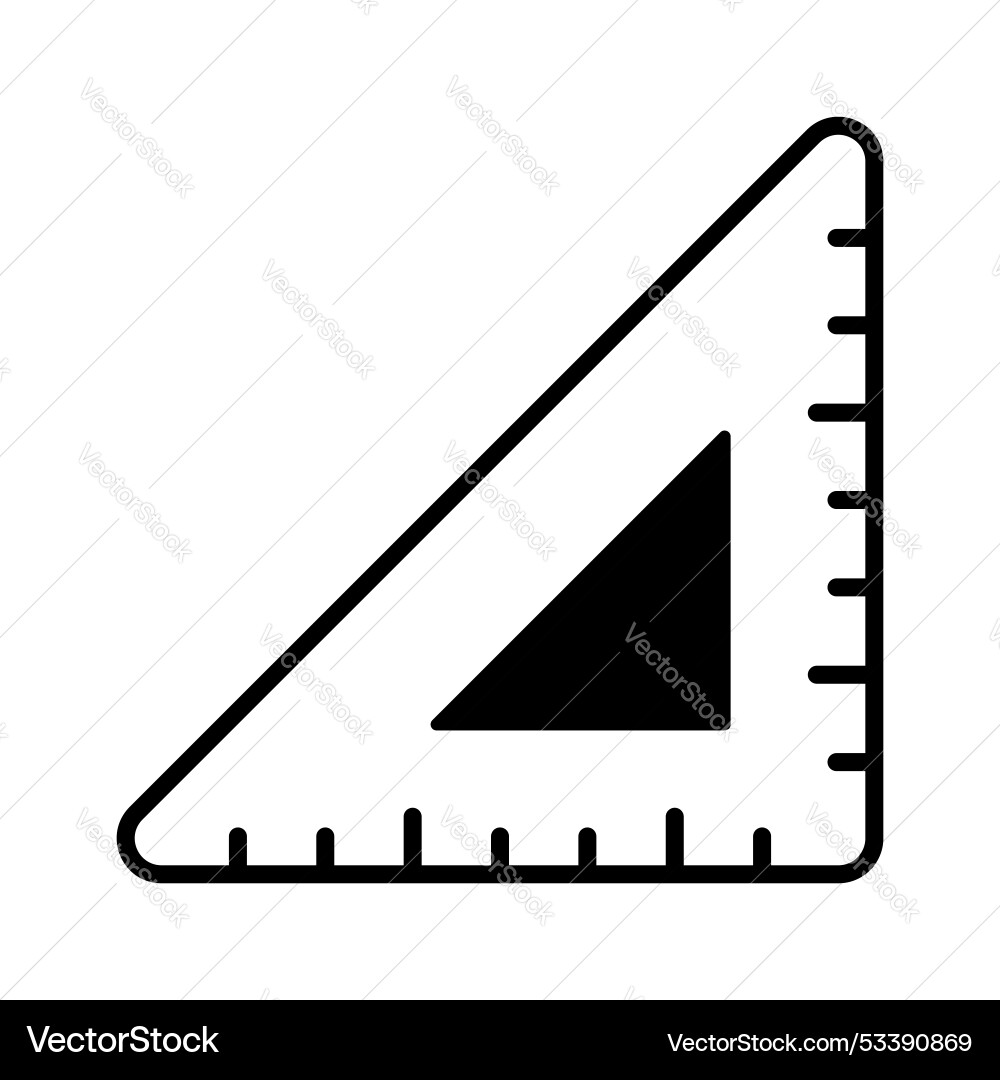 Triangular ruler Vector Image