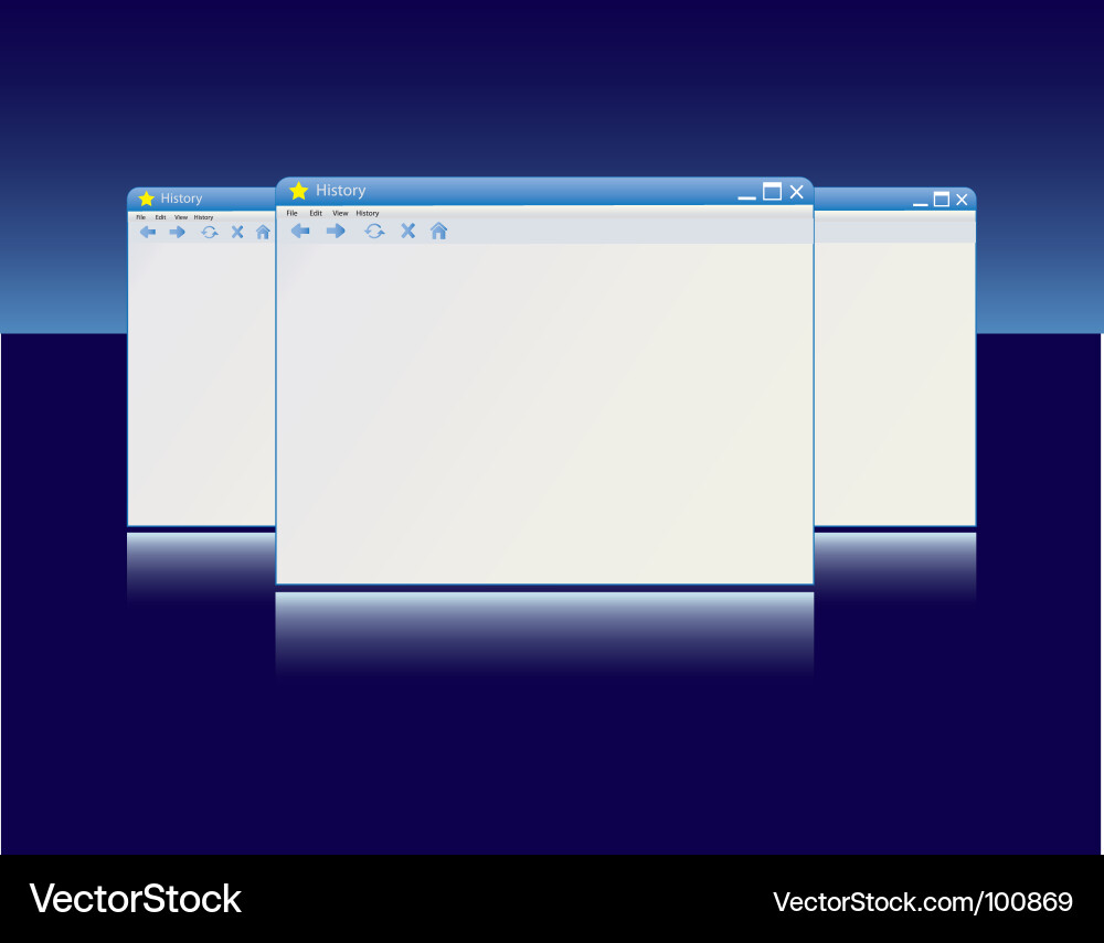 Web Browser Interface 3D vector image