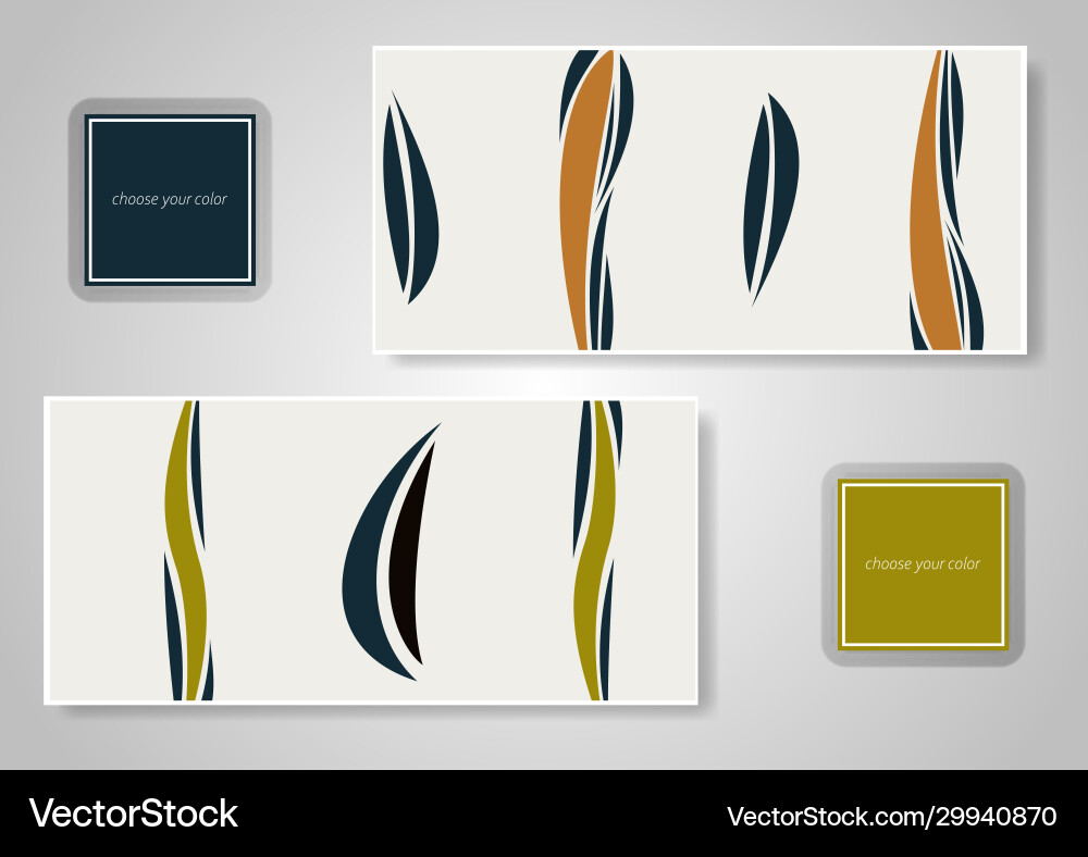 Abstract various colorful header set collection vector image