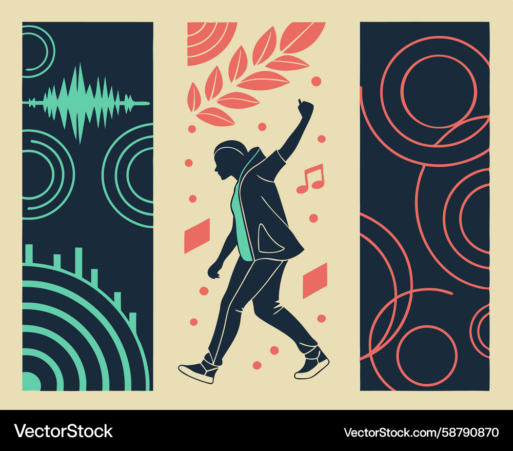 Design combines a circle shape with glitch Design combines a circle shape with glitch Vector Image