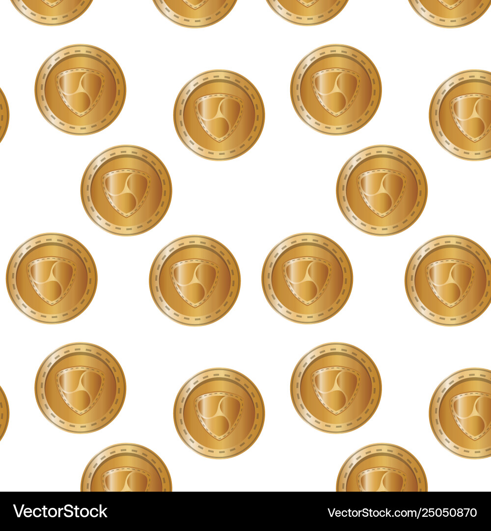 Ethereum coins pattern background Vector Image