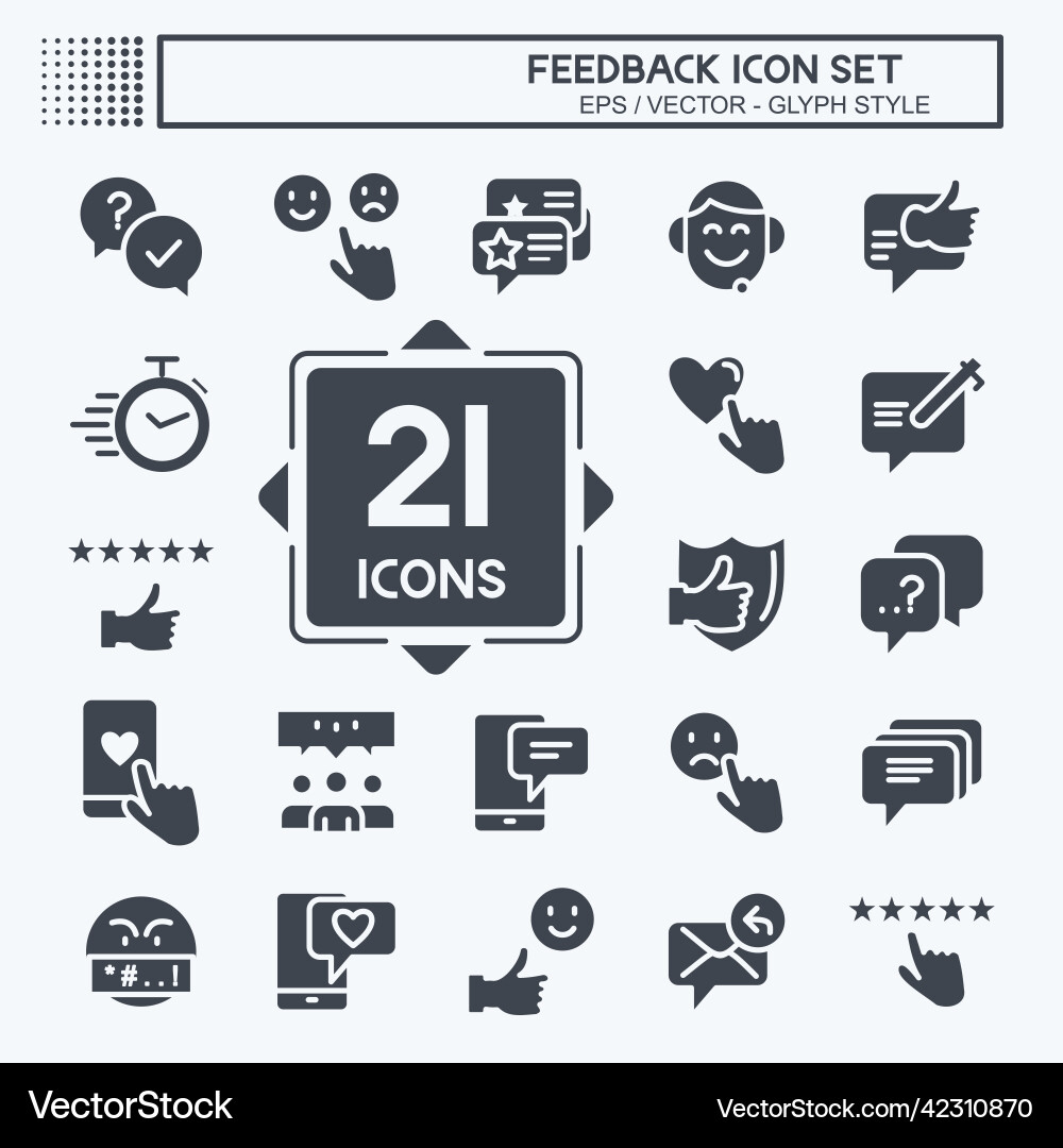 Feedback icon set suitable for web interface Vector Image