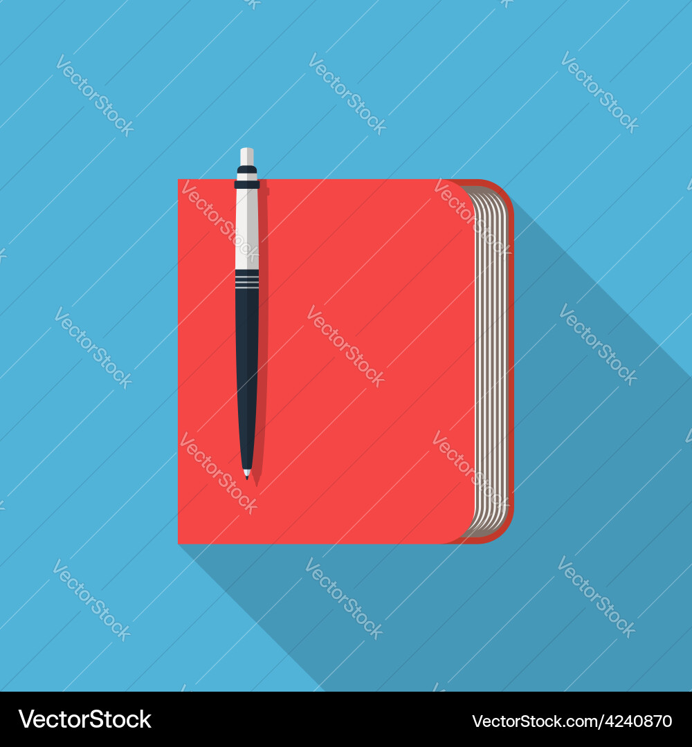 Flat notepad modern web icon vector image