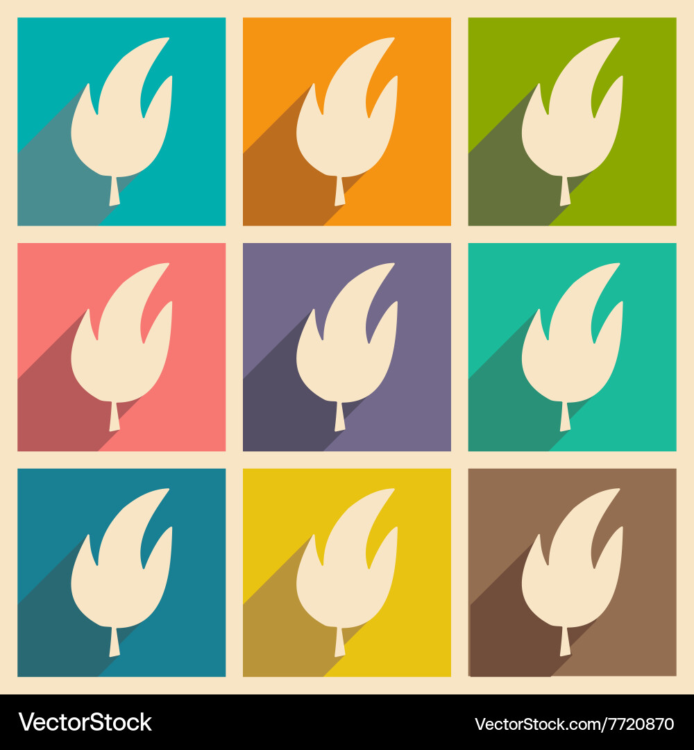 Flat with shadow concept and mobile application vector image