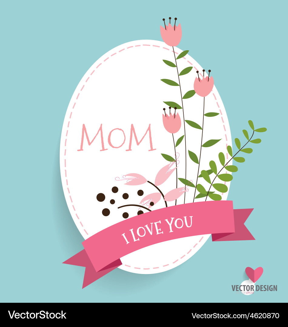 Floral Mothers Day Background Vector Image