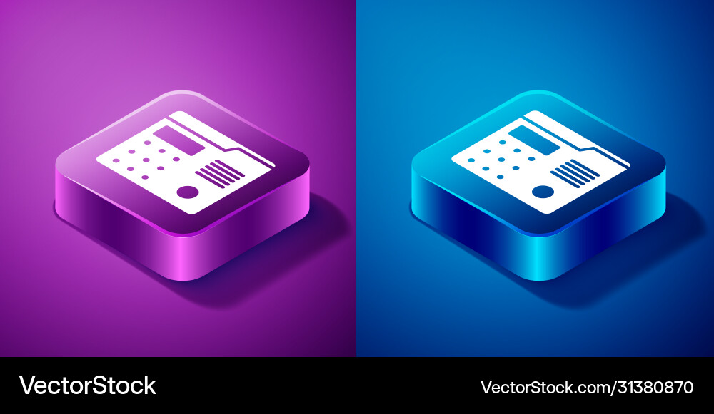 Isometric house intercom system icon isolated Isometric house intercom system icon isolated vector image
