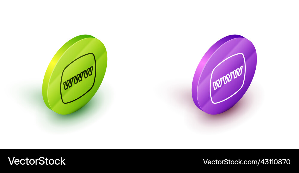 Isometric line website template icon isolated Isometric line website template icon isolated vector image