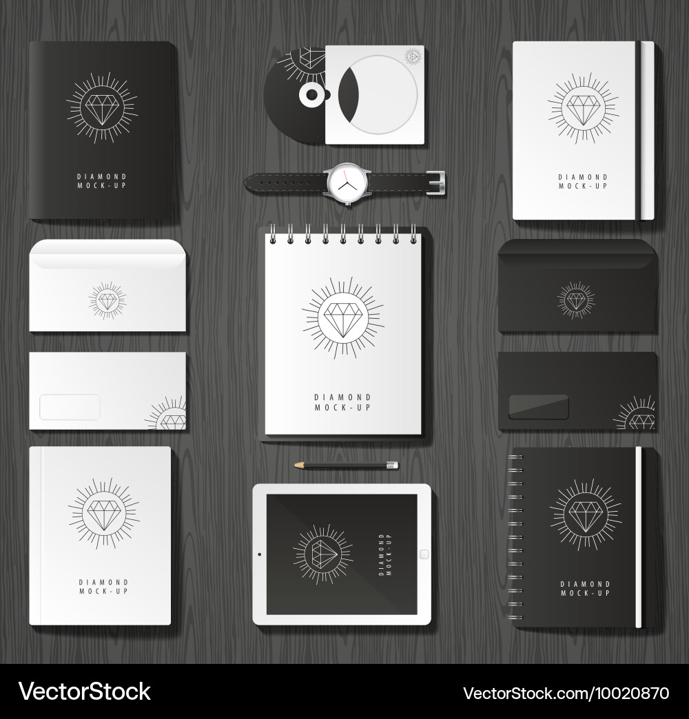 Mock up set vector image