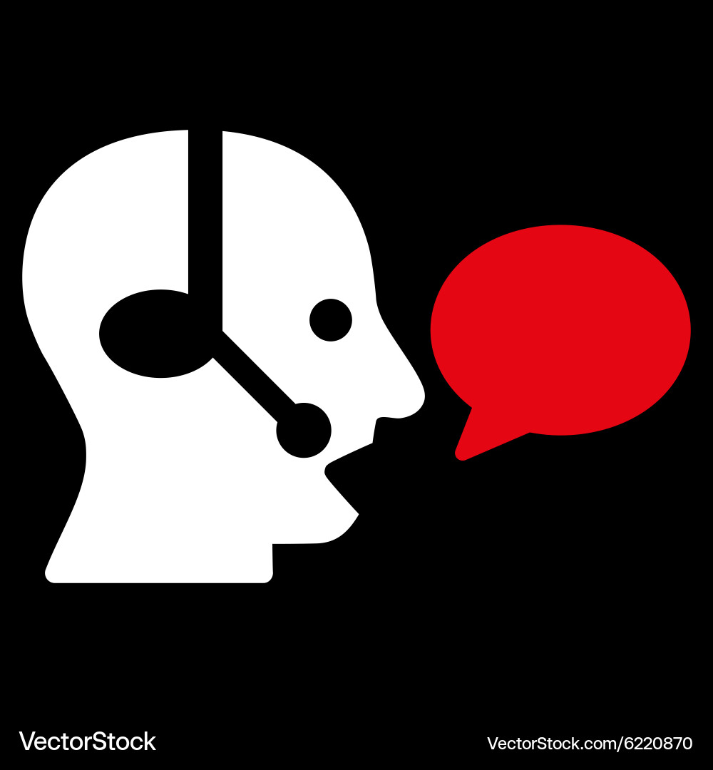 Operator message icon vector image