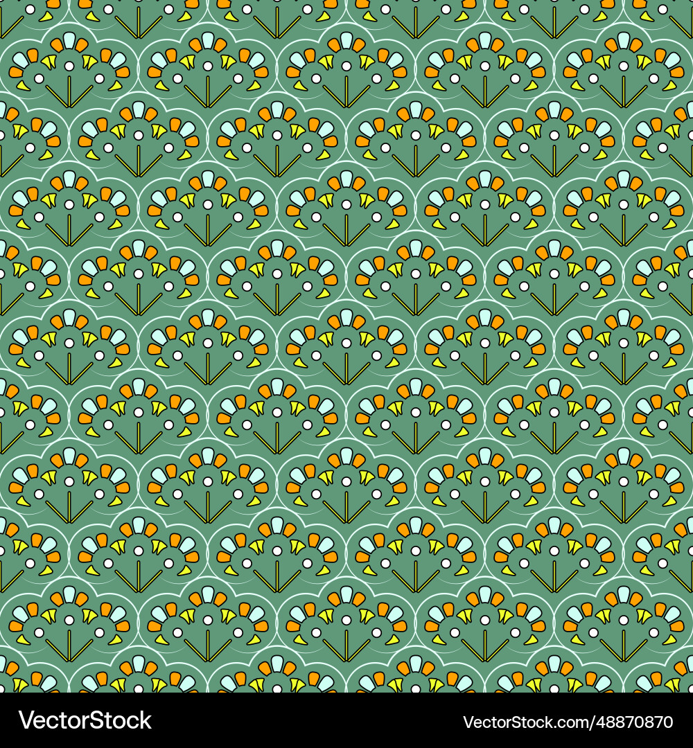 Seamless geometric patternabstract curly elements Vector Image