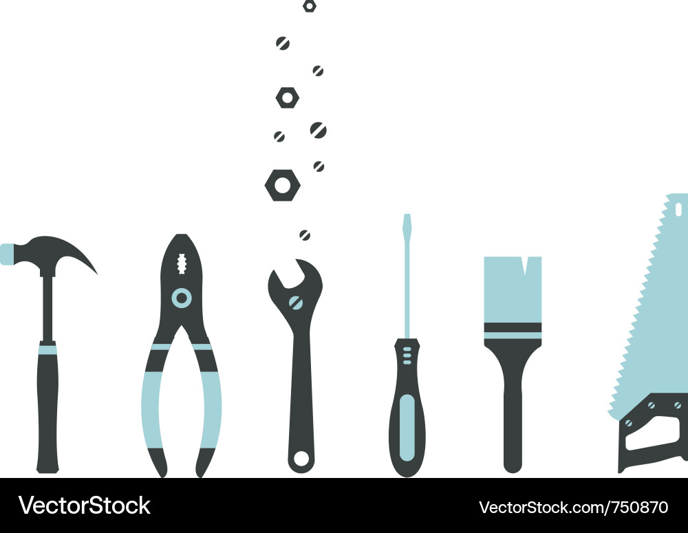 Tool Icons Set Vector Image