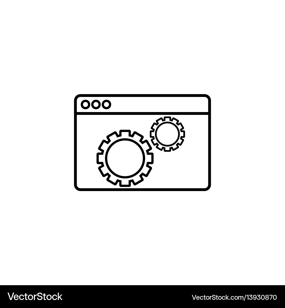 Website optimization line icon Website optimization line icon vector image
