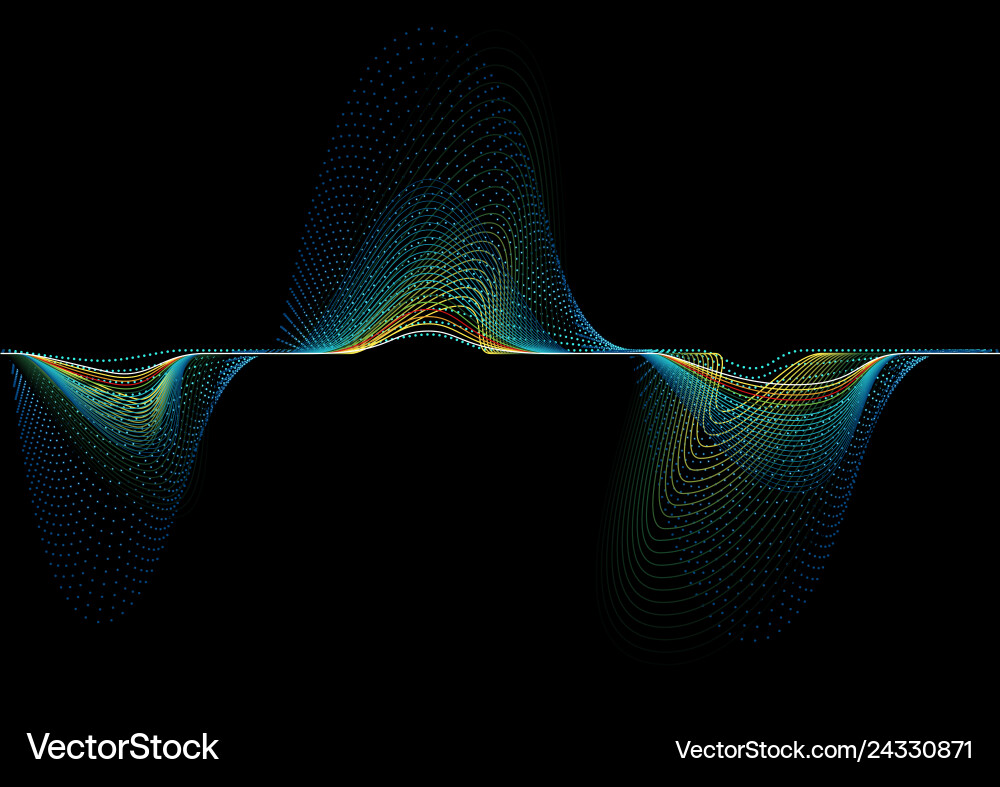 Abstract Frequency Wave Background vector image
