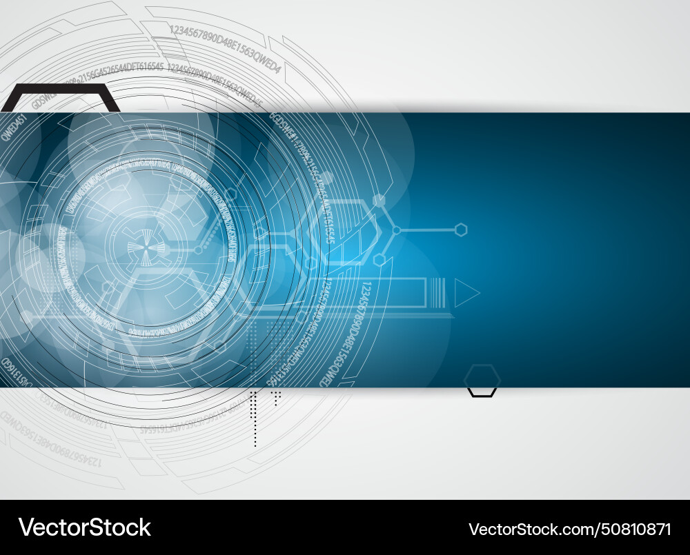 Abstract space circle computer technology Abstract space circle computer technology Vector Image