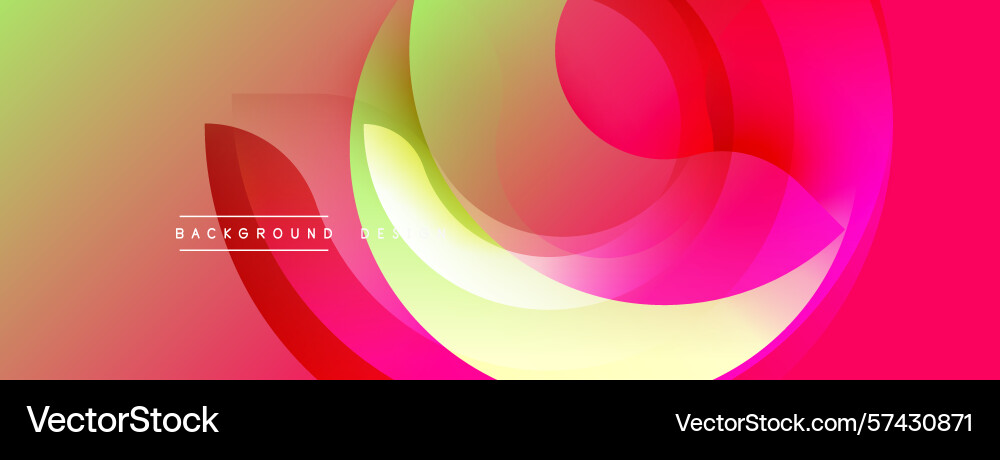 Abstract vibrant design overlapping circles Vector Image
