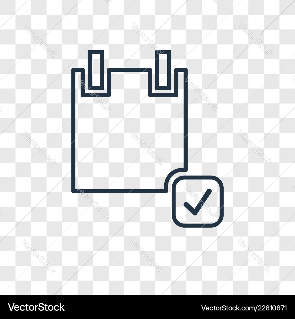 Application form concept linear icon isolated Application form concept linear icon isolated Vector Image