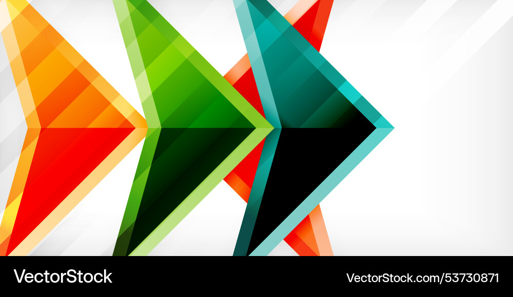 Arrows with 3d effect abstract background Vector Image