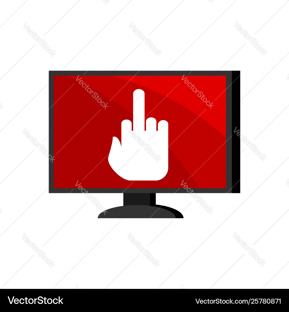 Cyber Attack Virus Computer vector image