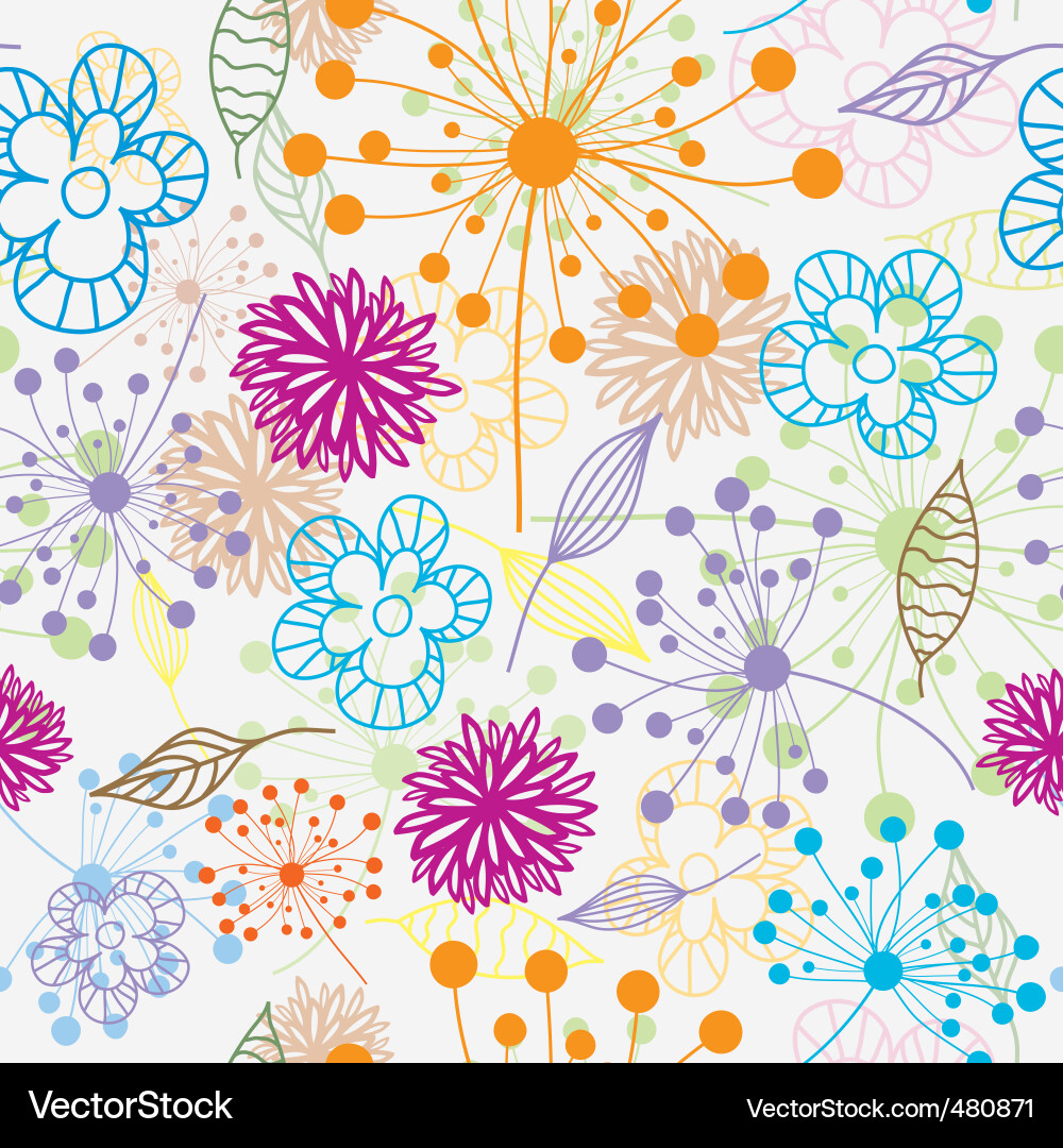 Delicate Floral Print Vector Image