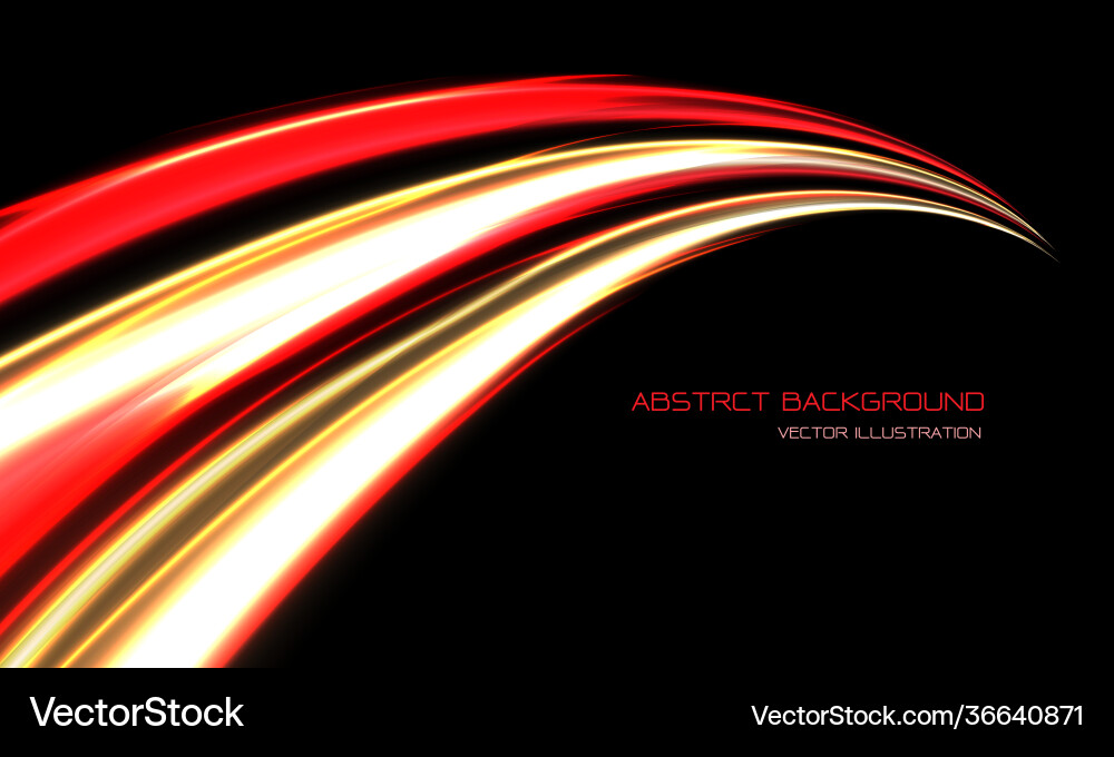 Dynamic Red & Yellow Speed Curve vector image