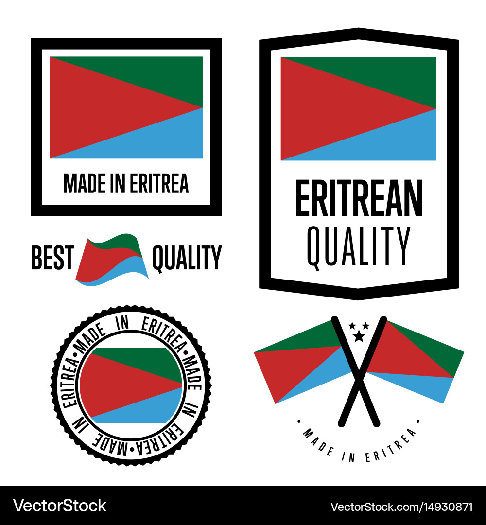 Eritrea quality label set for goods Vector Image