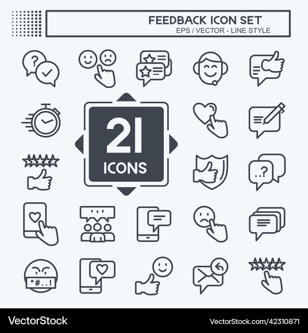Feedback icon set suitable for web interface Feedback icon set suitable for web interface Vector Image