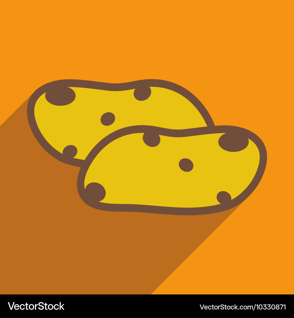 Flat with shadow icon and mobile application vector image