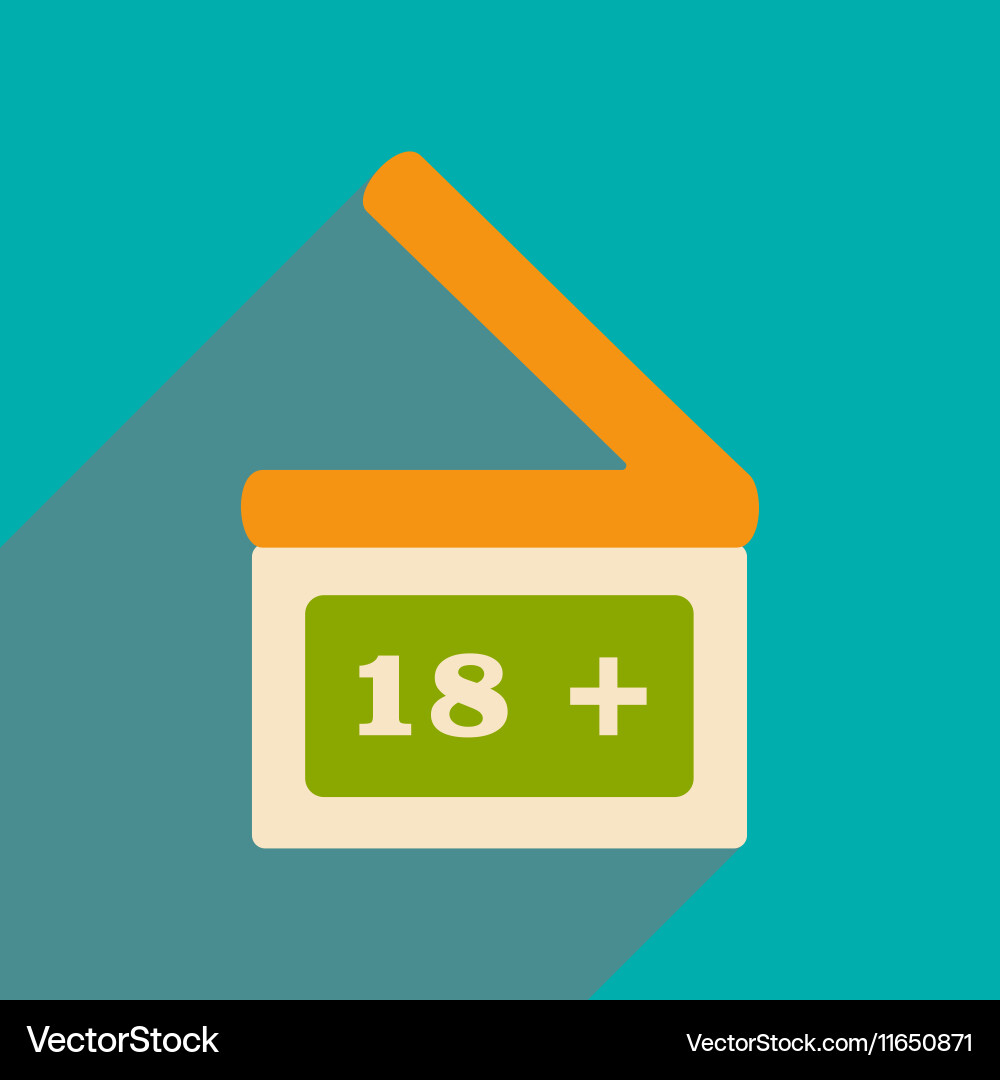 Flat with shadow icon and mobile application Vector Image