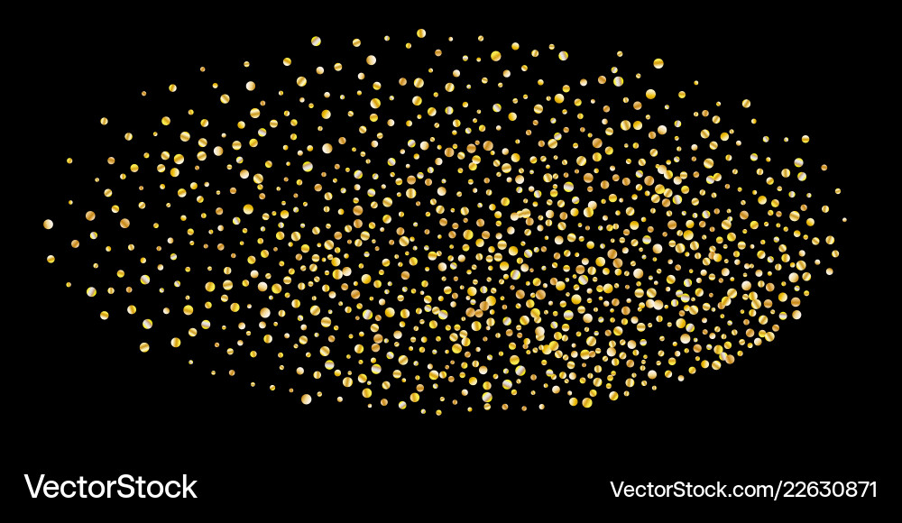 Golden glitter confetti Golden glitter confetti vector image