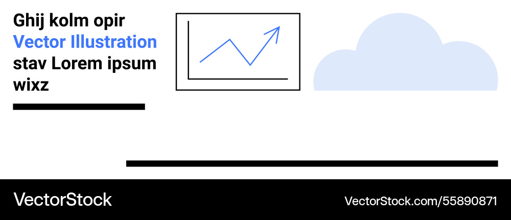 Minimalist chart with line graph and decorative Minimalist chart with line graph and decorative vector image