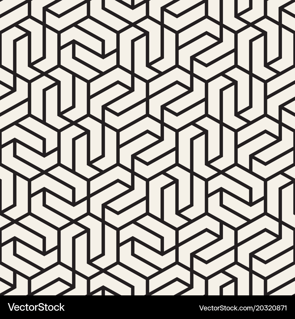 Modern Hexagonal Stripes Pattern vector image