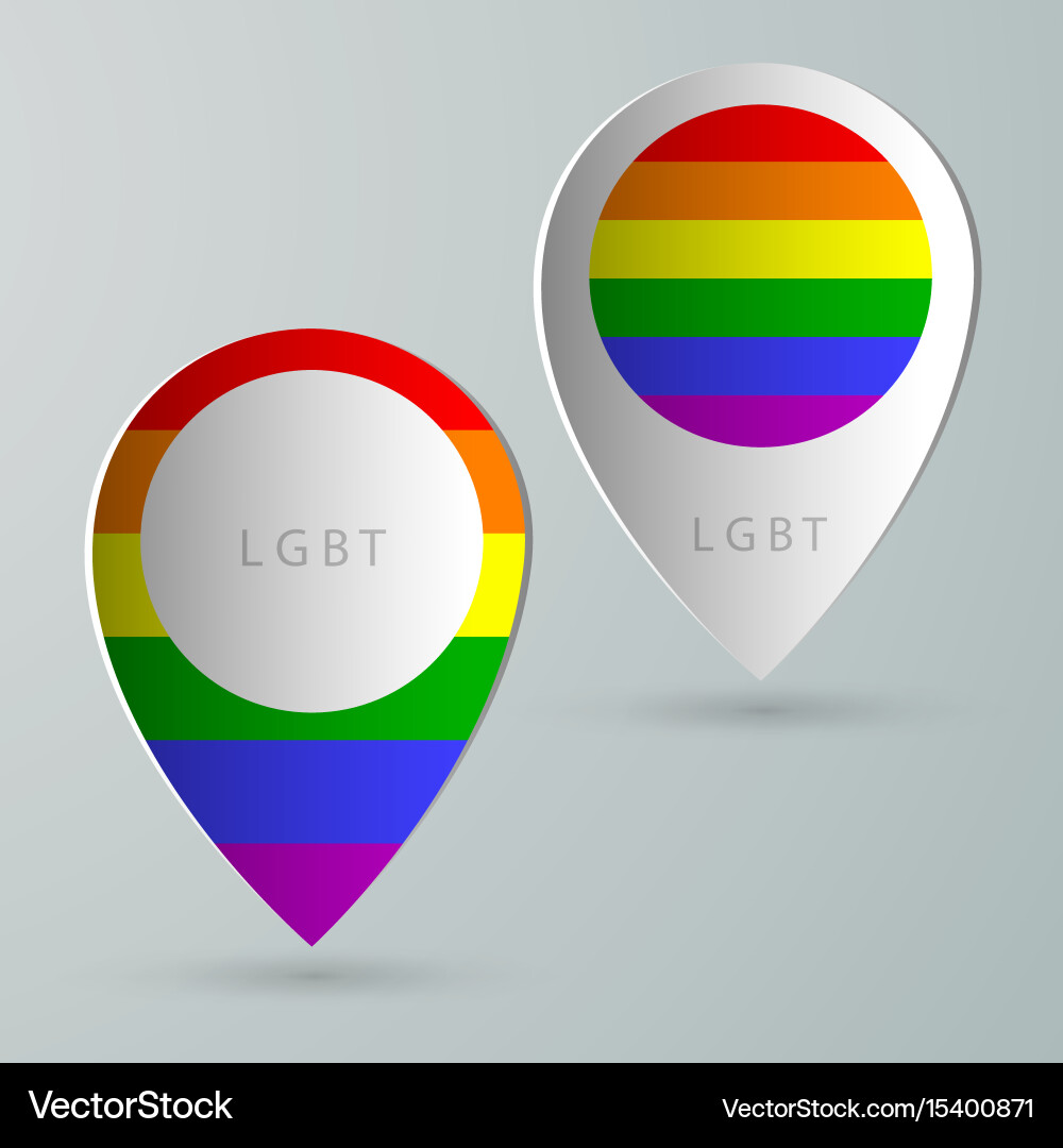 Paper of map marker maps and navigators lgbt Vector Image